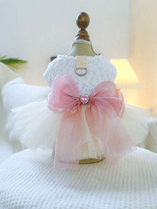 1pc Valentine's Day Pet Clothes, Cute Tulle Skirt, Suitable For Small Dogs