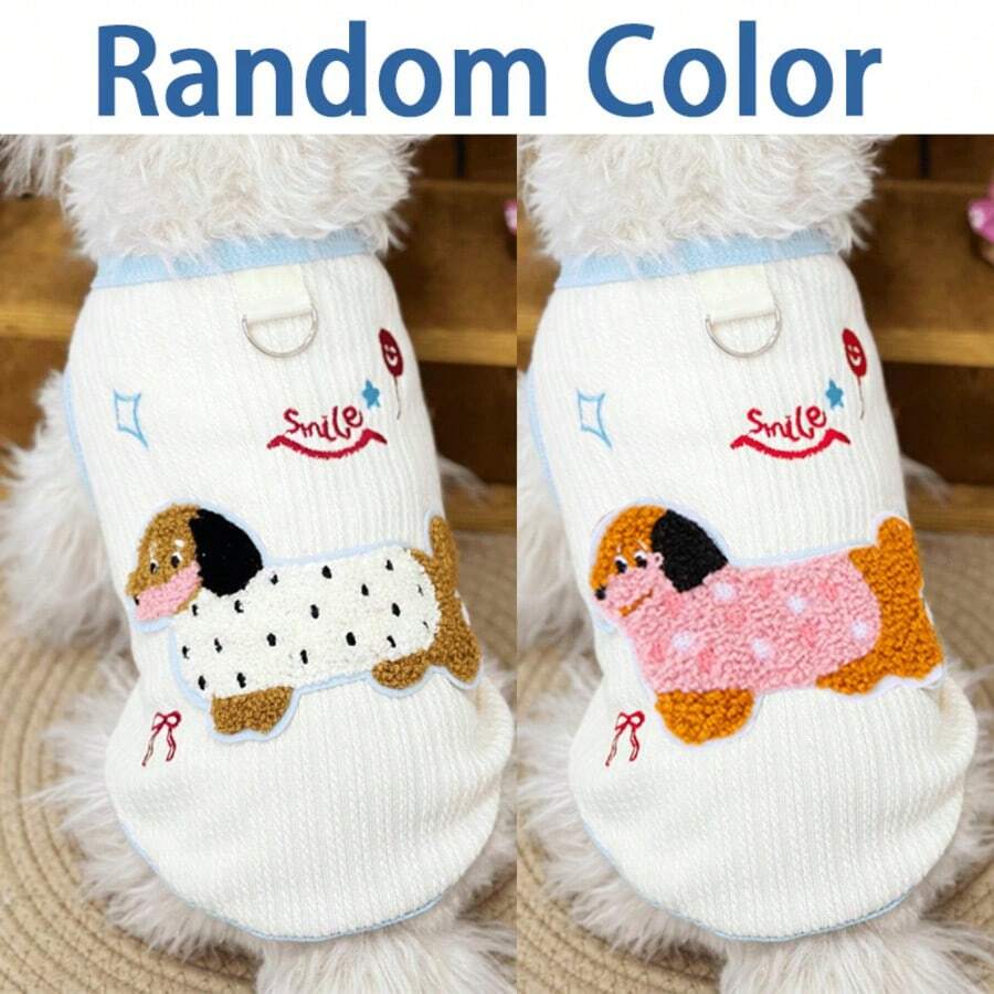 1pc Cute Princess Dress for Cats & Small Dogs – Lightweight Sleeveless Ombre Vest with Dog Patch Design