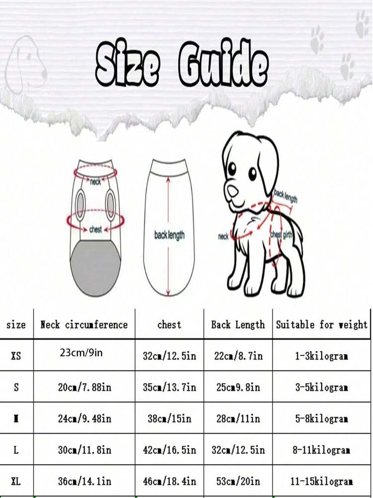 1pc Cat & Dog Fashion T-Shirt Warm Base Layer Pet Clothes