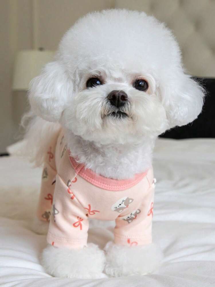 1pc Lovely Strawberry Pattern Pet Four-Legged Clothes Suitable for Cats and Dogs to Wear in All Seasons